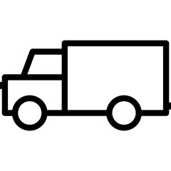 Truck clip art design on plain white transparent isolated background for card, shirt, hoodie, sweatshirt, apparel, tag, mug, icon, poster or badge