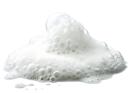 soap foam pile with bubble isolated on white background PNG