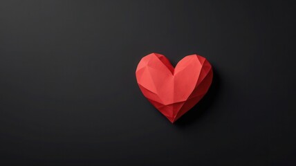 red heart on black chalkboard