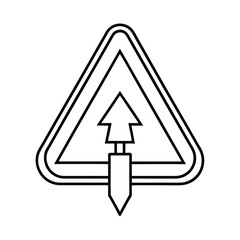 road sign with arrow