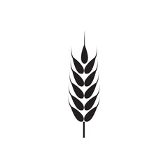 Wheat ears icon, logo isolated on white background
