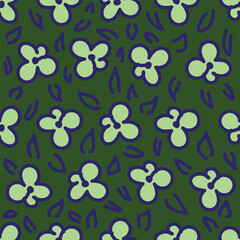 seamless pattern with green leaves
