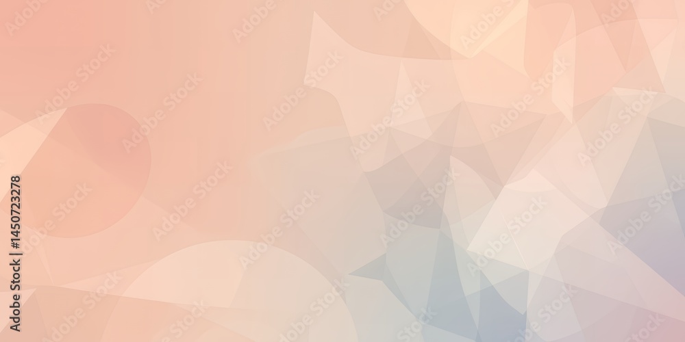 Poster soft pastel background with geometric shapes and subtle color gradients creating a dreamy effect