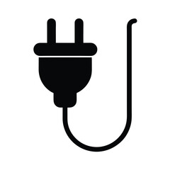 electric plug on white background