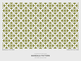 Islamic Style Green Ornamental Pattern Vintage Geometric Tile Vector