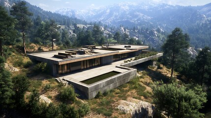 Modern mountain home exterior