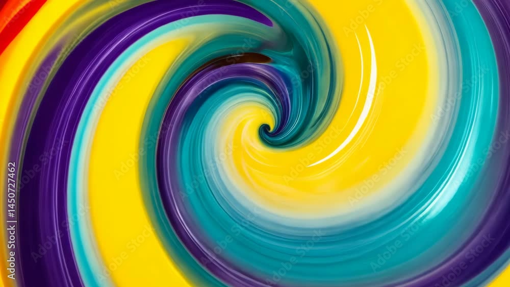 Poster vivid colorful swirl: mesmerizing liquid motion in dynamic abstract art