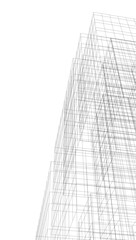 abstract architecture vector 3d illustration