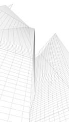 Fototapeta premium abstract architecture vector 3d illustration