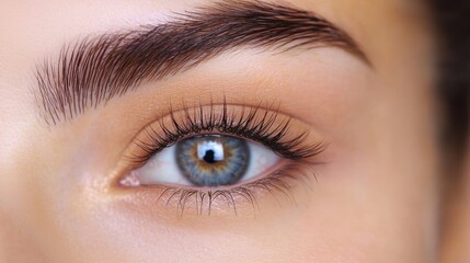 Obraz premium Beauty salon artist carefully shaping perfect brows with precision and attention to detail.