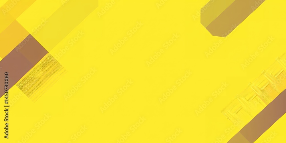 Poster geometric background with yellow and brown shapes creating a modern abstract design