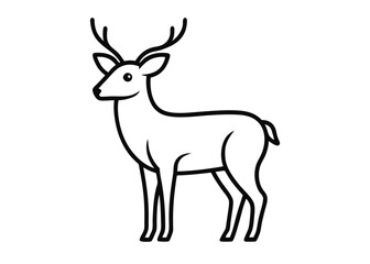 animals-outline-vector--deer-line-art-illustration.eps