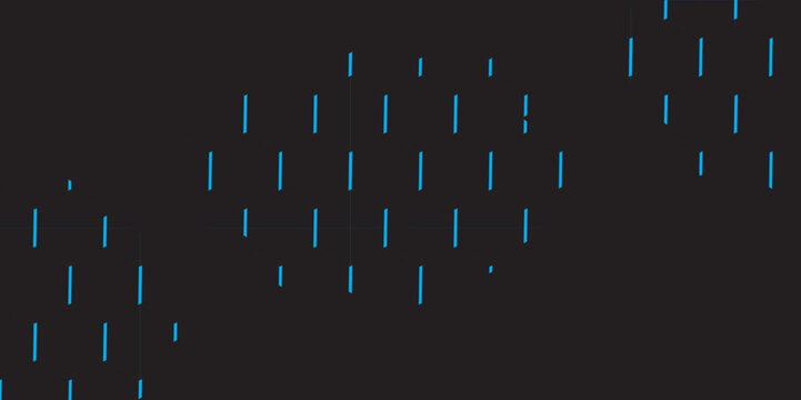 Abstract digital blue background with falling binary code and glowing lights, creating a motion and technology-inspired design