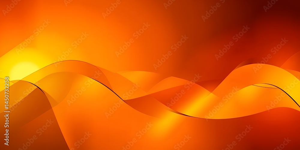 Poster abstract background featuring orange and yellow gradient waves with soft light effects