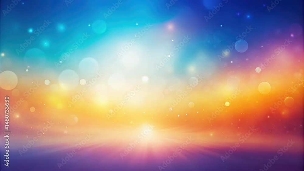 Poster Abstract Colorful Bokeh Background With Blurred Lights And Gradient Colors