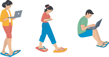 vector illustration of a young woman