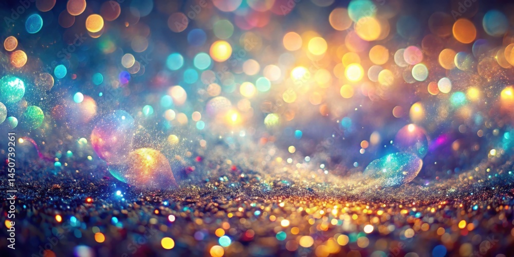 Poster Sparkling Glitter and Bokeh Lights Creating a Magical Festive Atmosphere