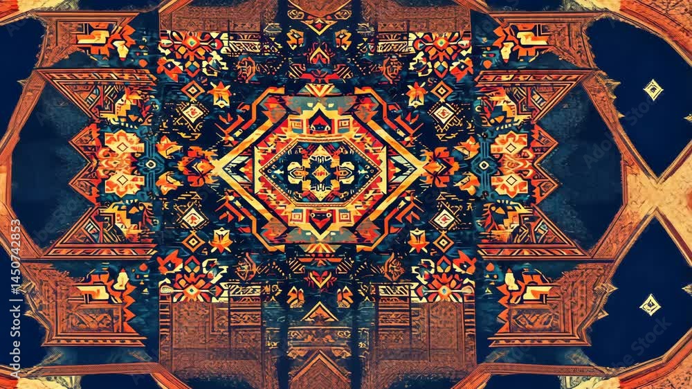 Poster mesmerizing kaleidoscopic patterns transforming in vivid motion