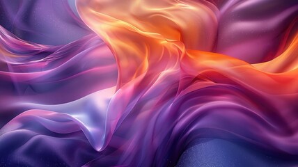 Obraz premium Abstract purple and orange color wave flowing express the energetic signal. Seamless texture of vividness curve swirling convey sense of harmony and wonderful scene perfect for graphic design. AIG53.