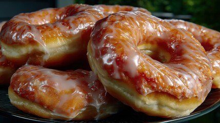 Donut breakfast with coffee, morning treat, National Donut Day, croissant, pie, homemade