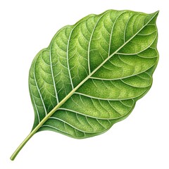 Obraz premium Single Green Leaf Illustration
