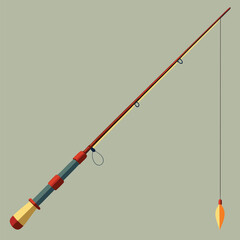 fishing rod vector