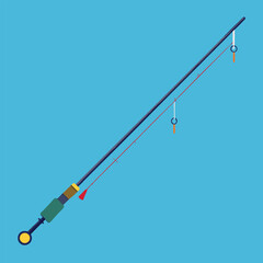fishing rod vector