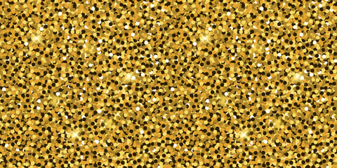 Seamless pattern with gold glitter effect