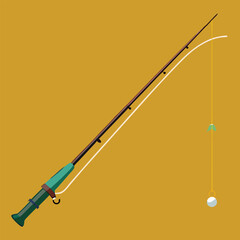 fishing rod vector