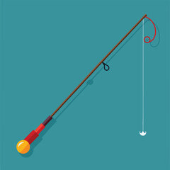 fishing rod vector