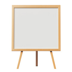 A blank sign stand isolated on transparent white background, clipping path