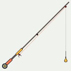 fishing rod vector
