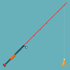 fishing rod vector