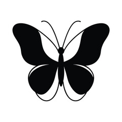 Naklejka premium butterfly silhouette icon clipart image isolated vector illustration