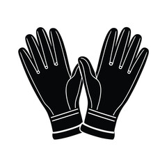 Obraz premium black gloves isolated on white