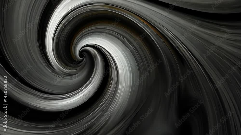 Poster swirling abstract patterns: dynamic monochrome vortex movement