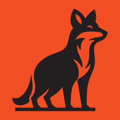 dhole animals silhouette design vector illustration