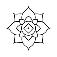 spiral formation mandala hindu symbols line art