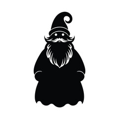 santa claus on black background