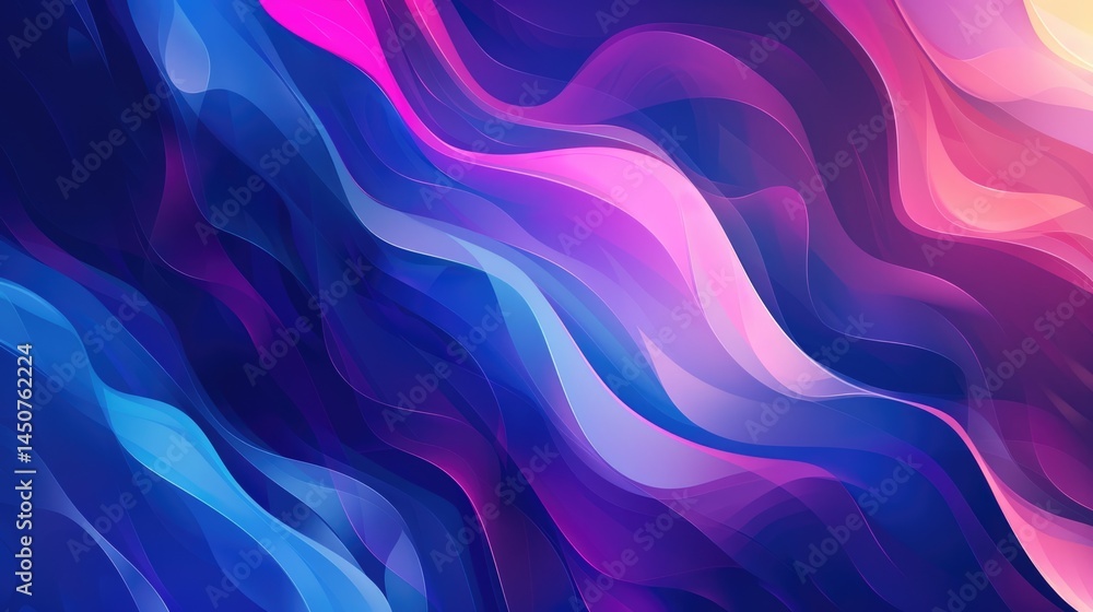Poster abstract vivid colorful wave flowing express energetic texture. seamless texture of vividness curve 