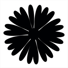 Obraz premium Black flower with rounded petals, a stark and modern floral design