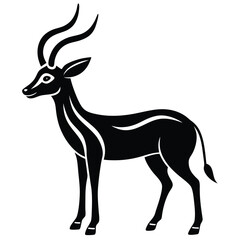 Fototapeta premium Elegant Minimalist Line Drawing of an Antelope