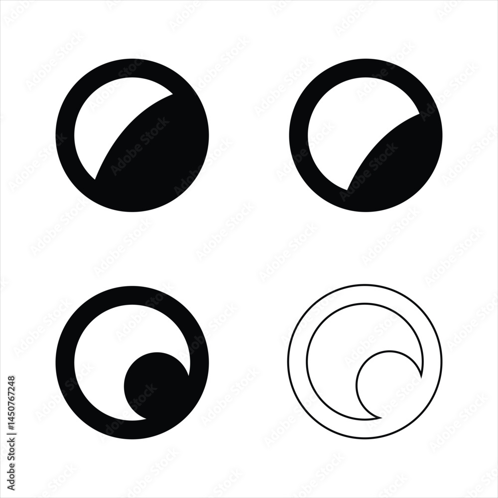Aufkleber a set of vector design elements includes round glossy icons and web buttons with arrow symbols in va