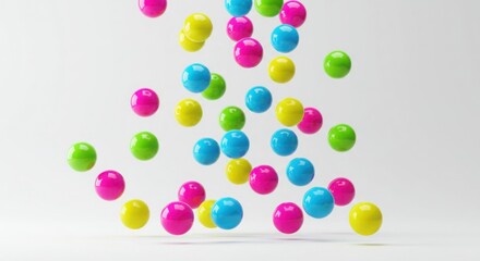 Playful Floating Spheres in Vibrant Colors