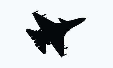 fighter jet silhouette, aircraft vector illustration, military jet icon, aviation silhouette art, jet plane black silhouette