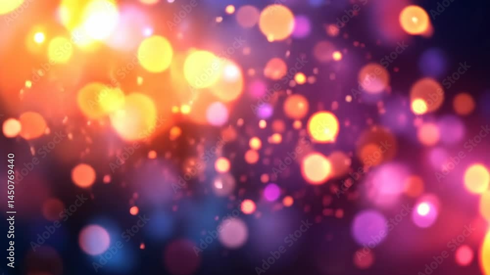 Aufkleber dynamic bokeh light patterns: vibrant abstract glow and shifting colors