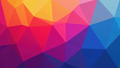 Obraz premium Geometric interlocking shapes, vibrant color gradient, abstract, bright, backgrounds