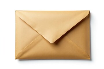 Sealed envelope, isolated on white background, paper, communication
