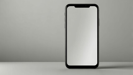Photorealistic Modern Smartphone with Blank Screen &ndash; Isolated White Background
