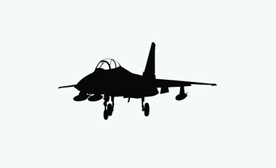 fighter jet silhouette, aircraft vector illustration, military jet icon, aviation silhouette art, jet plane black silhouette
